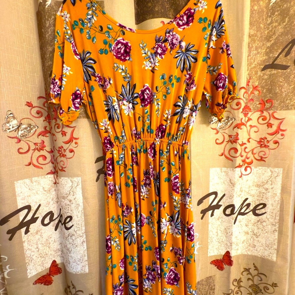 Floral Yellow Dress